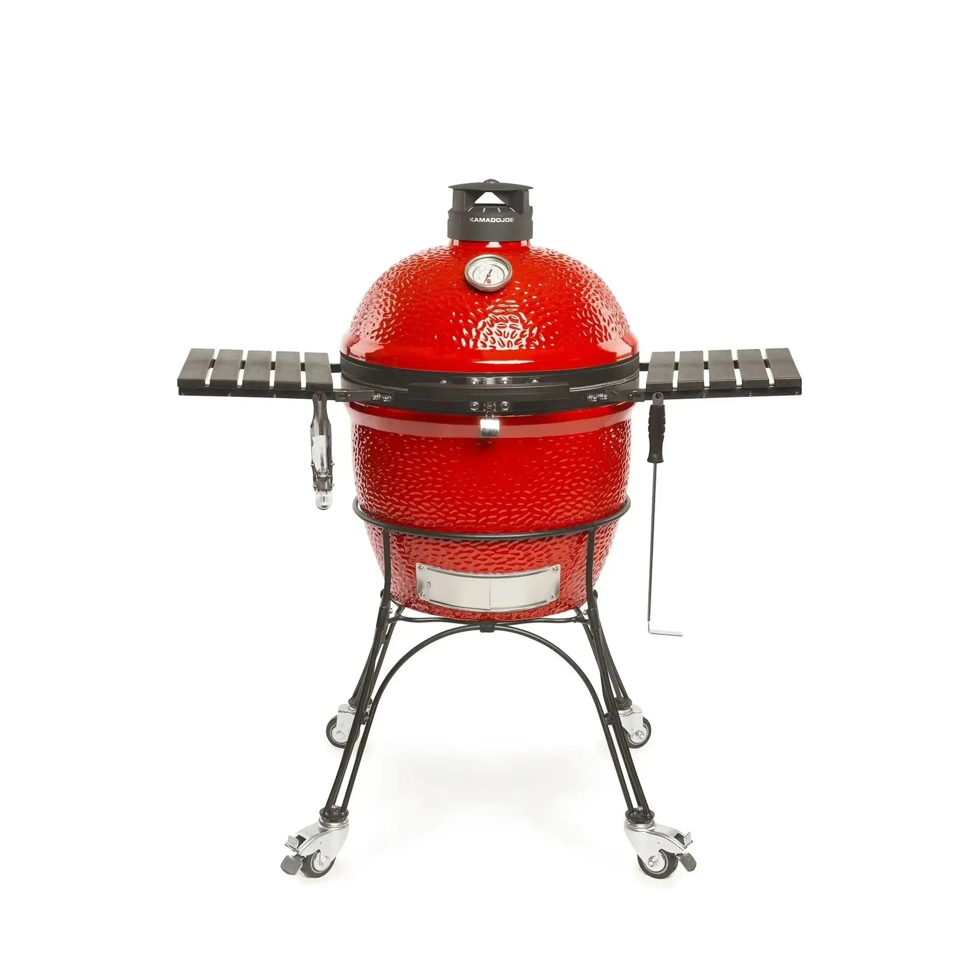 Kamado Joe Classic Joe Series II 18" Red Ceramic Kamado Charcoal Grill With Cart