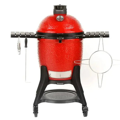 Kamado Joe Classic Joe Series III 18" Red Ceramic Kamado Charcoal Grill With Cart