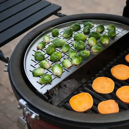 Kamado Joe Half Moon Stainless Steel Fish and Vegetable Cooking Grate for Big Joe Series Grills