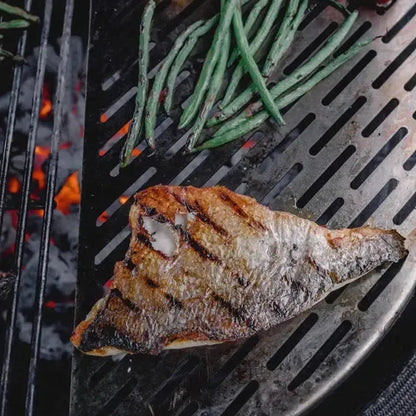 Kamado Joe Half Moon Stainless Steel Fish and Vegetable Cooking Grate for Big Joe Series Grills