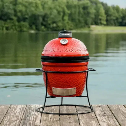 Kamado Joe Joe Jr. 13" Red Ceramic Charcoal Grill On Stand