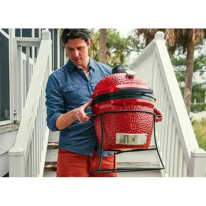 Kamado Joe Joe Jr. 13" Red Ceramic Charcoal Grill On Stand