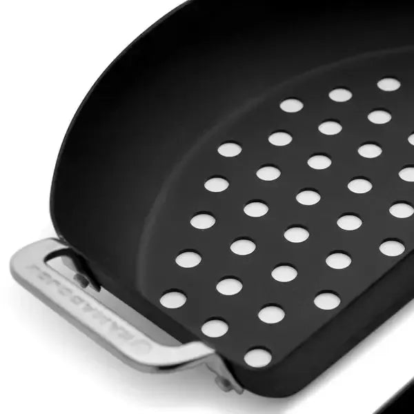 Kamado Joe Karbon Steel 15" Pre-Seasoned Carbon Steel Half-Moon Pan Set