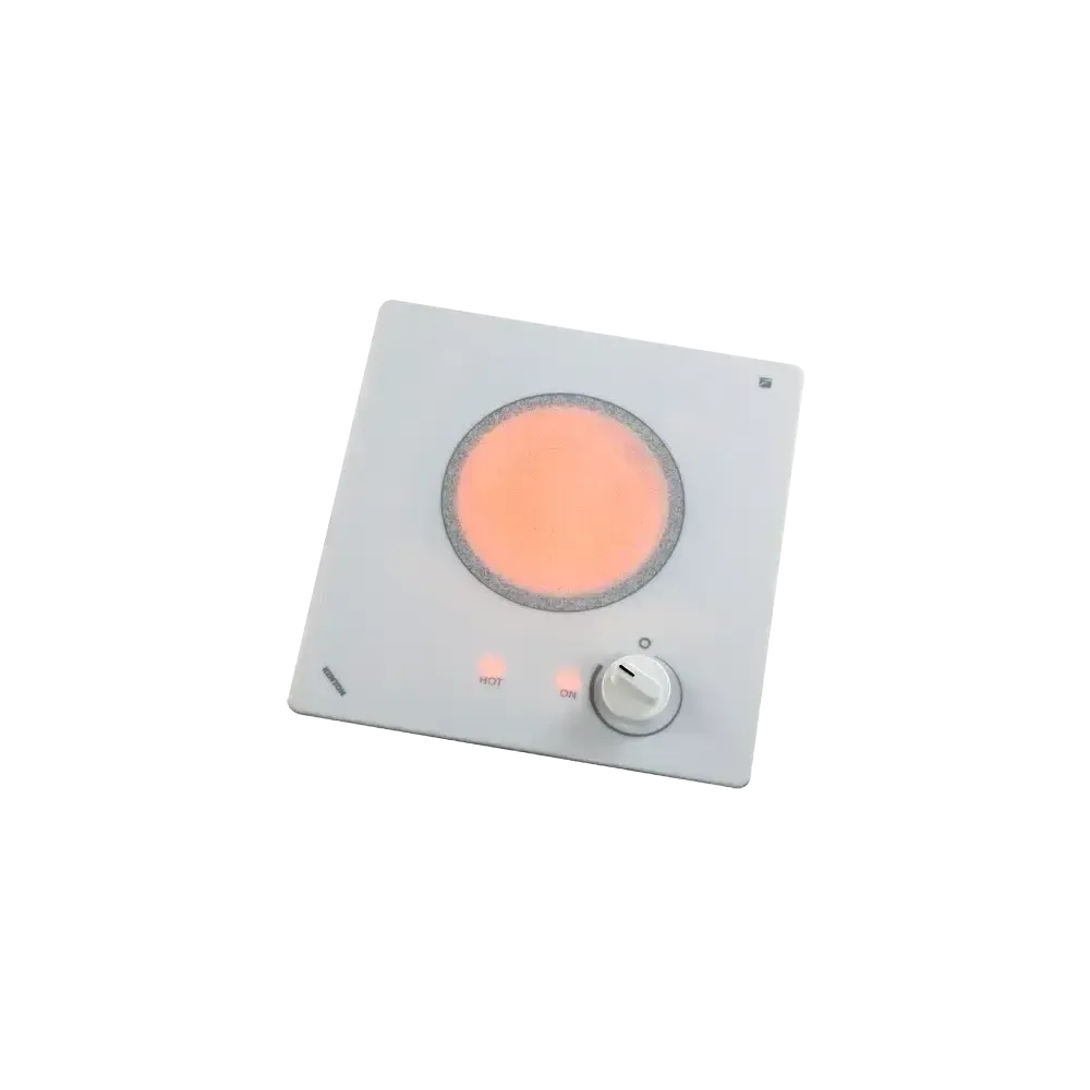 Kenyon Alpine 12" 1-Burner White 120V Electric Cooktop With Knob Control