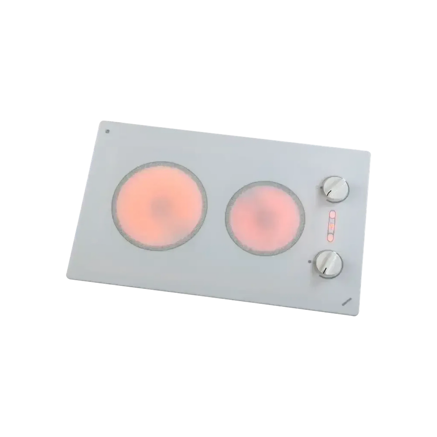 Kenyon Alpine 24" 2-Burner White 120V Large Electric Cooktop With Knob Control