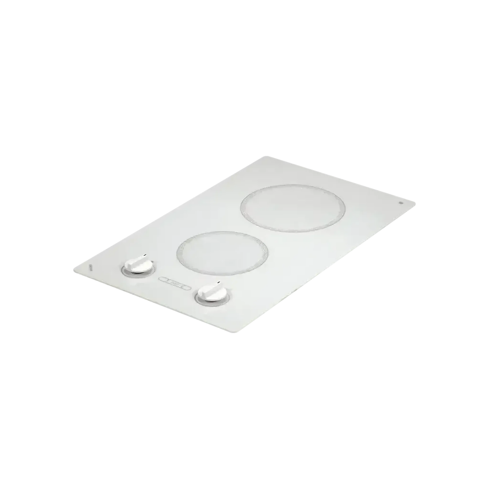 Kenyon Alpine 24" 2-Burner White 120V Large Electric Cooktop With Knob Control