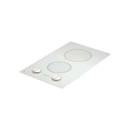 Kenyon Alpine 24" 2-Burner White 120V Large Electric Cooktop With Knob Control