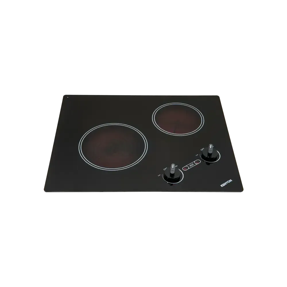 Kenyon Arctic 21" 2-Burner Black 208V XL Electric Cooktop With Knob Control