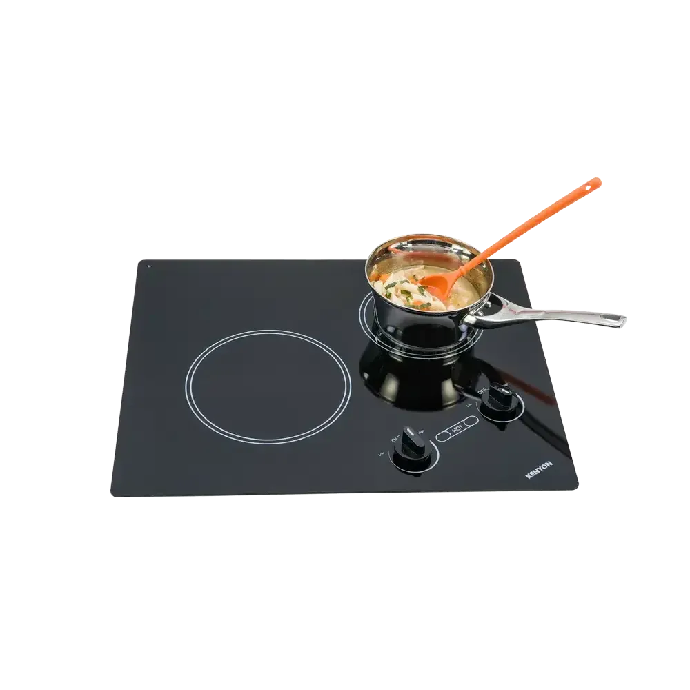 Kenyon Arctic 21" 2-Burner Black 208V XL Electric Cooktop With Knob Control