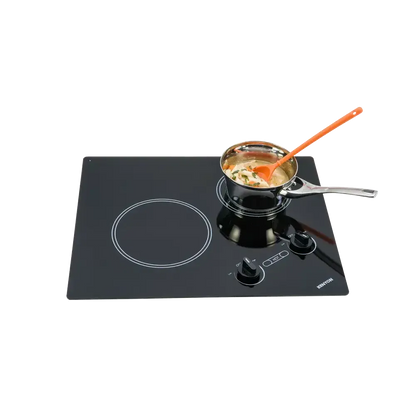 Kenyon Arctic 21" 2-Burner Black 208V XL Electric Cooktop With Knob Control