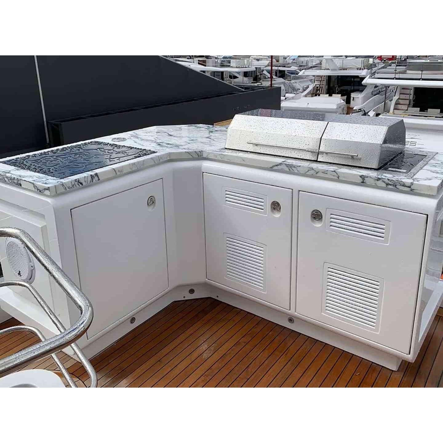 Kenyon Big American 41" 208V 3-Burner Two-Lid Built-In Electric Grill With IntelliKEN Touch Control And Mounting Holes