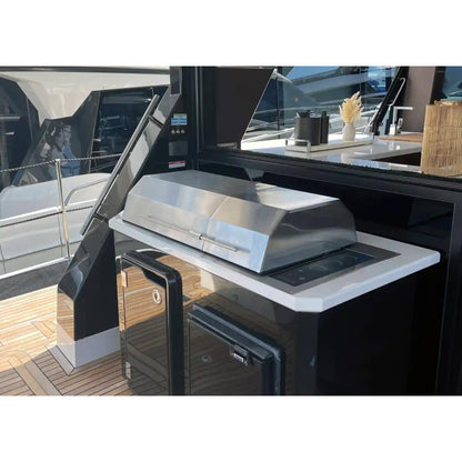 Kenyon Big American 41" 208V 3-Burner Two-Lid Built-In Electric Grill With IntelliKEN Touch Control And Mounting Holes