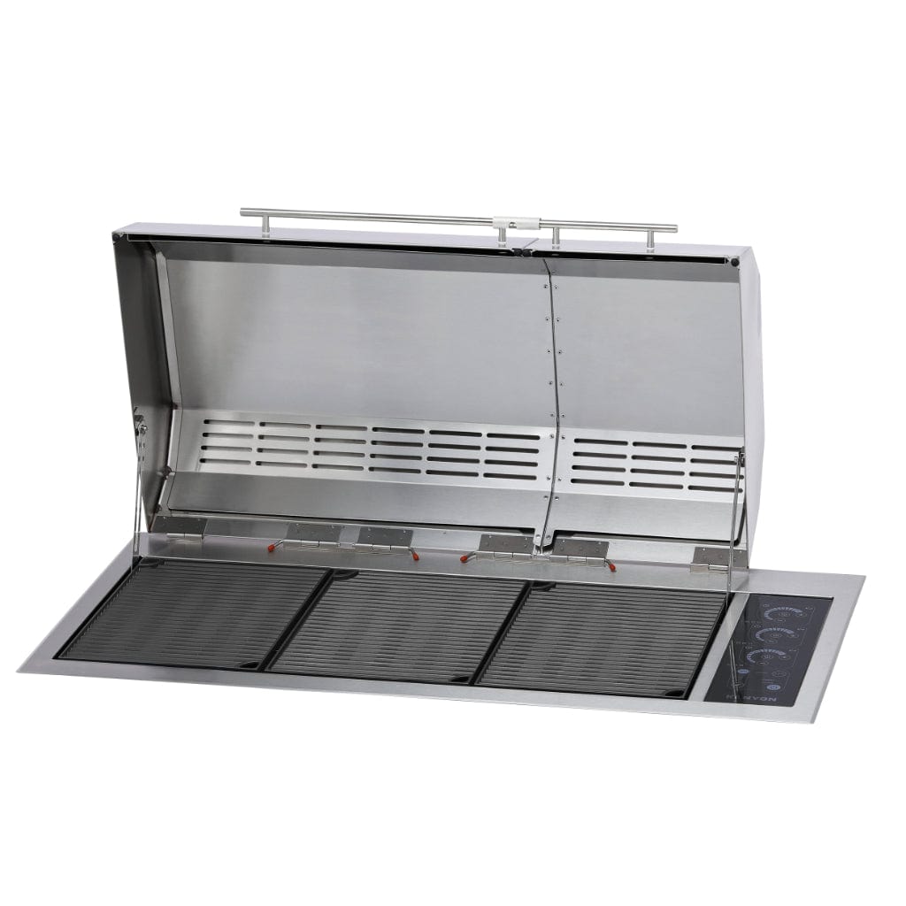 Kenyon Big American 41" 208V 3-Burner Two-Lid Built-In Electric Grill With IntelliKEN Touch Control And Mounting Holes