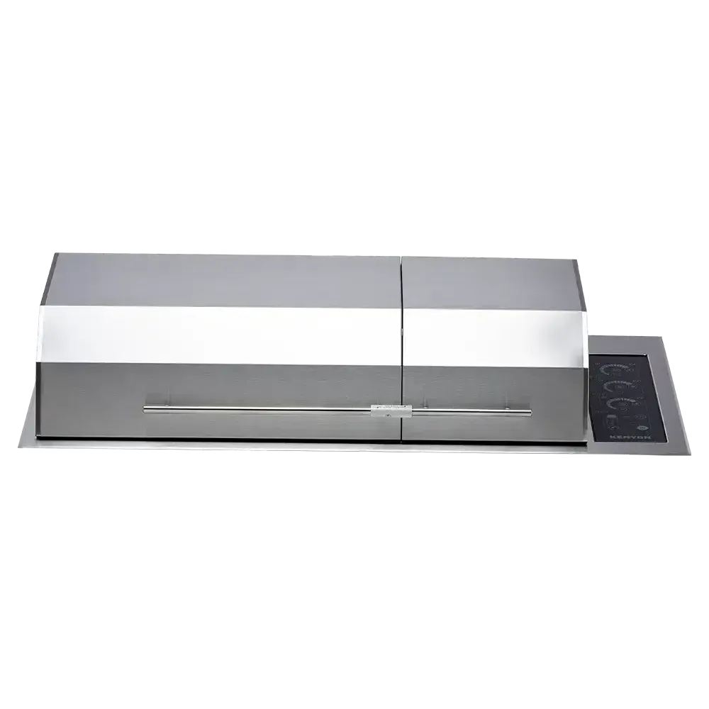 Kenyon Big American 41" 208V 3-Burner Two-Lid Built-In Electric Grill With IntelliKEN Touch Control And Mounting Holes