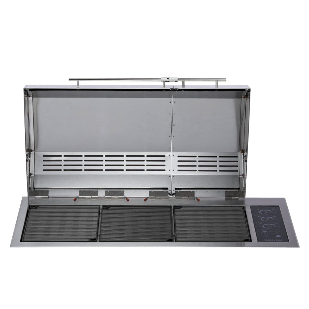 Kenyon Big American 41" 208V 3-Burner Two-Lid Built-In Electric Grill With IntelliKEN Touch Control And Mounting Holes