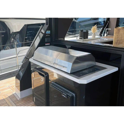 Kenyon Big American 41" 240V 3-Burner Two-Lid Built-In Electric Grill With IntelliKEN Touch Control