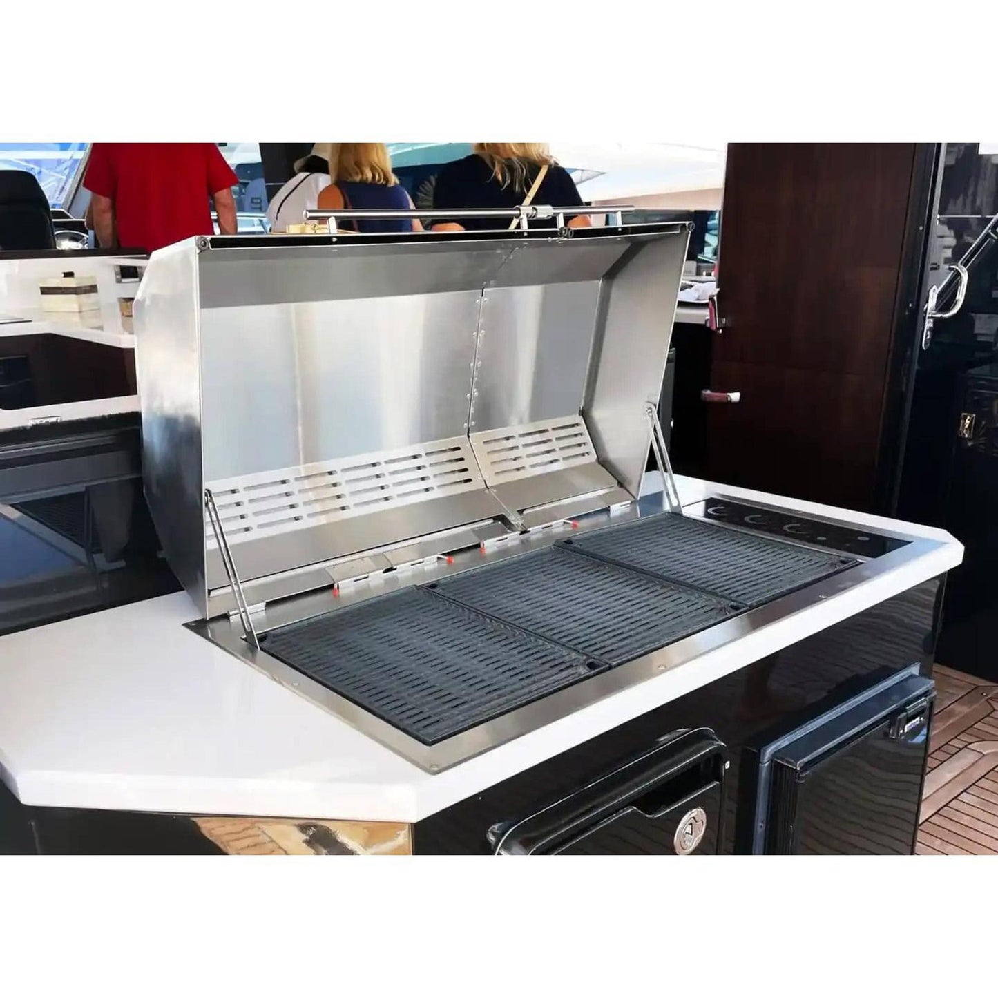 Kenyon Big American 41" 240V 3-Burner Two-Lid Built-In Electric Grill With IntelliKEN Touch Control