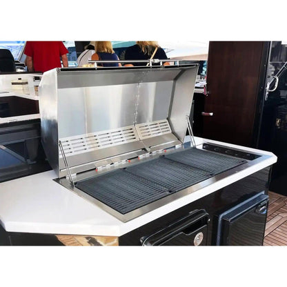 Kenyon Big American 41" 240V 3-Burner Two-Lid Built-In Electric Grill With IntelliKEN Touch Control