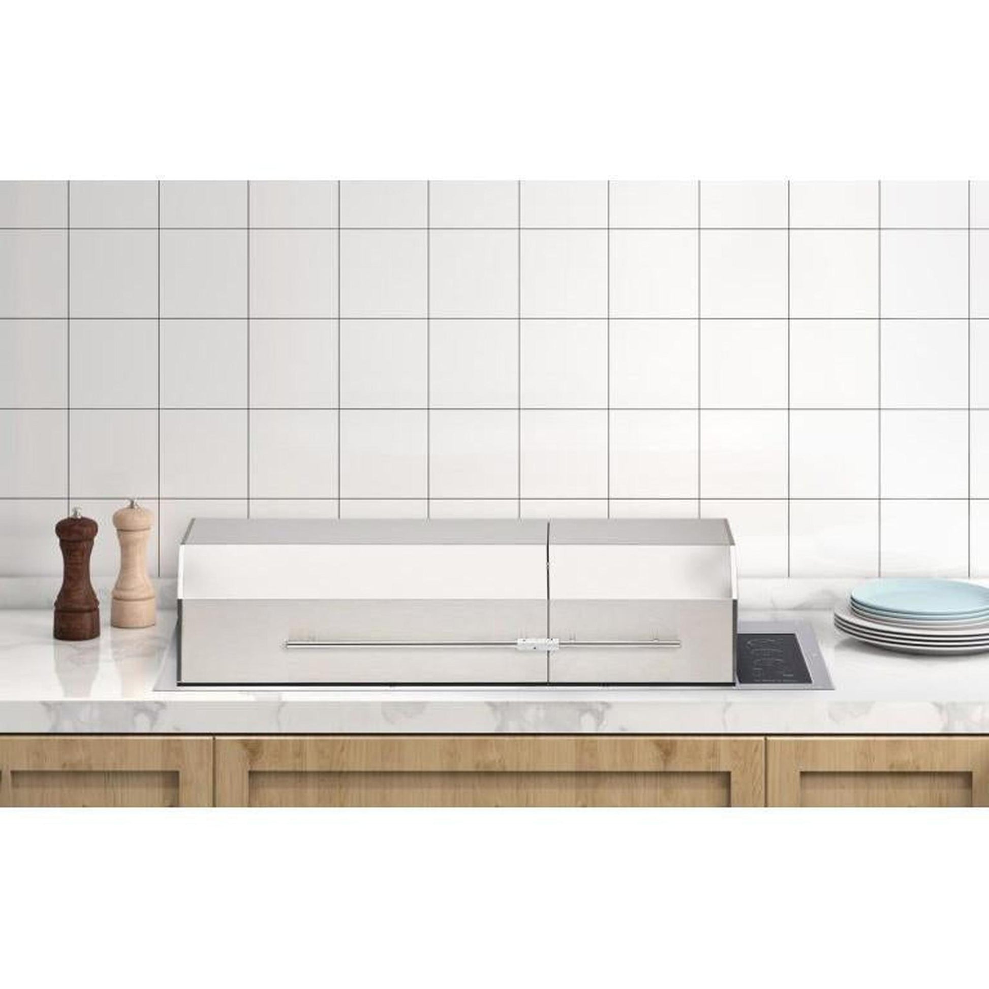 Kenyon Big American 41" 240V 3-Burner Two-Lid Built-In Electric Grill With IntelliKEN Touch Control
