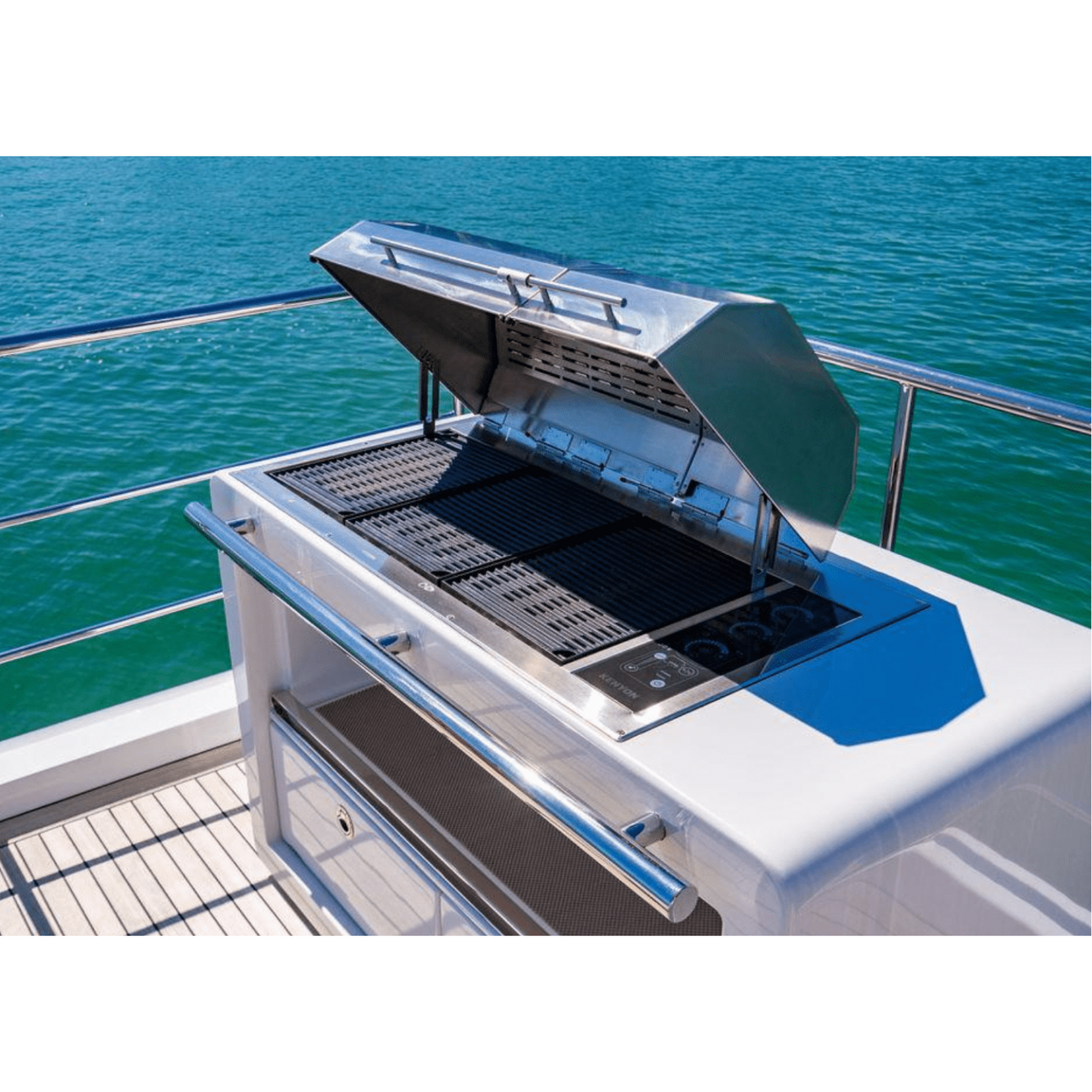Kenyon Big American 41" 240V 3-Burner Two-Lid Built-In Electric Grill With IntelliKEN Touch Control