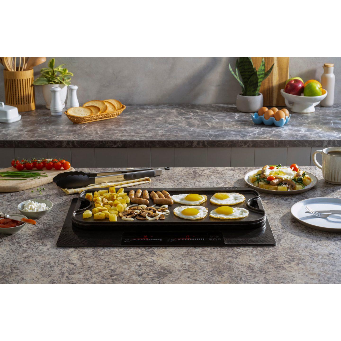 Kenyon Bridge Induction 21" 2-Burner Black 120V Landscape-Mount Electric Cooktop With SilKEN Mat