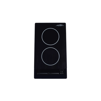 Kenyon Bridge Induction 21" 2-Burner Black 240V 3700W Portrait-Mount Electric Cooktop With SilKEN Mat