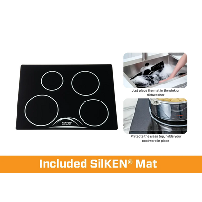 Kenyon Bridge Induction 24" Black 4-Burner 240V Electric Cooktop With SilKEN Mat