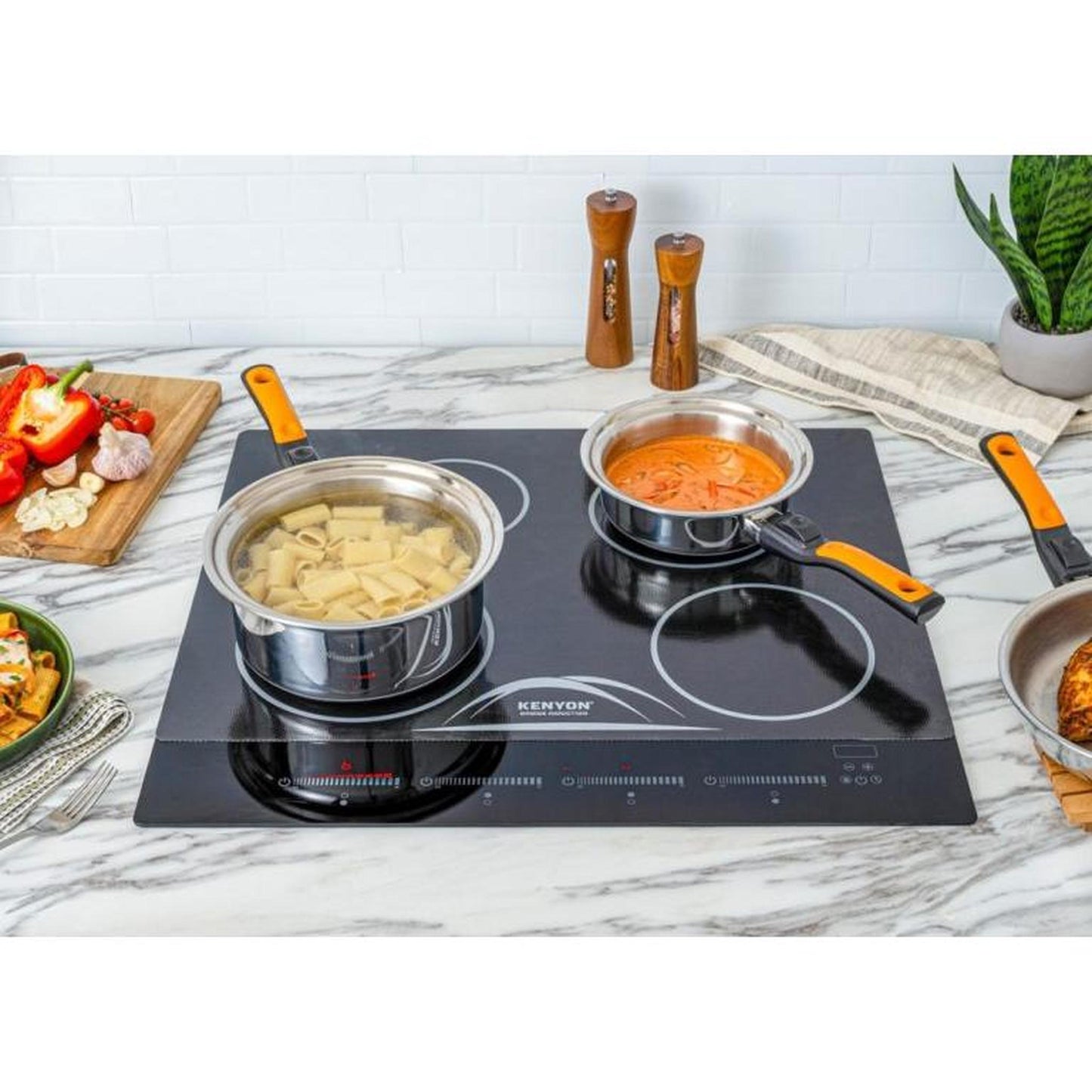 Kenyon Bridge Induction 24" Black 4-Burner 240V Electric Cooktop With SilKEN Mat