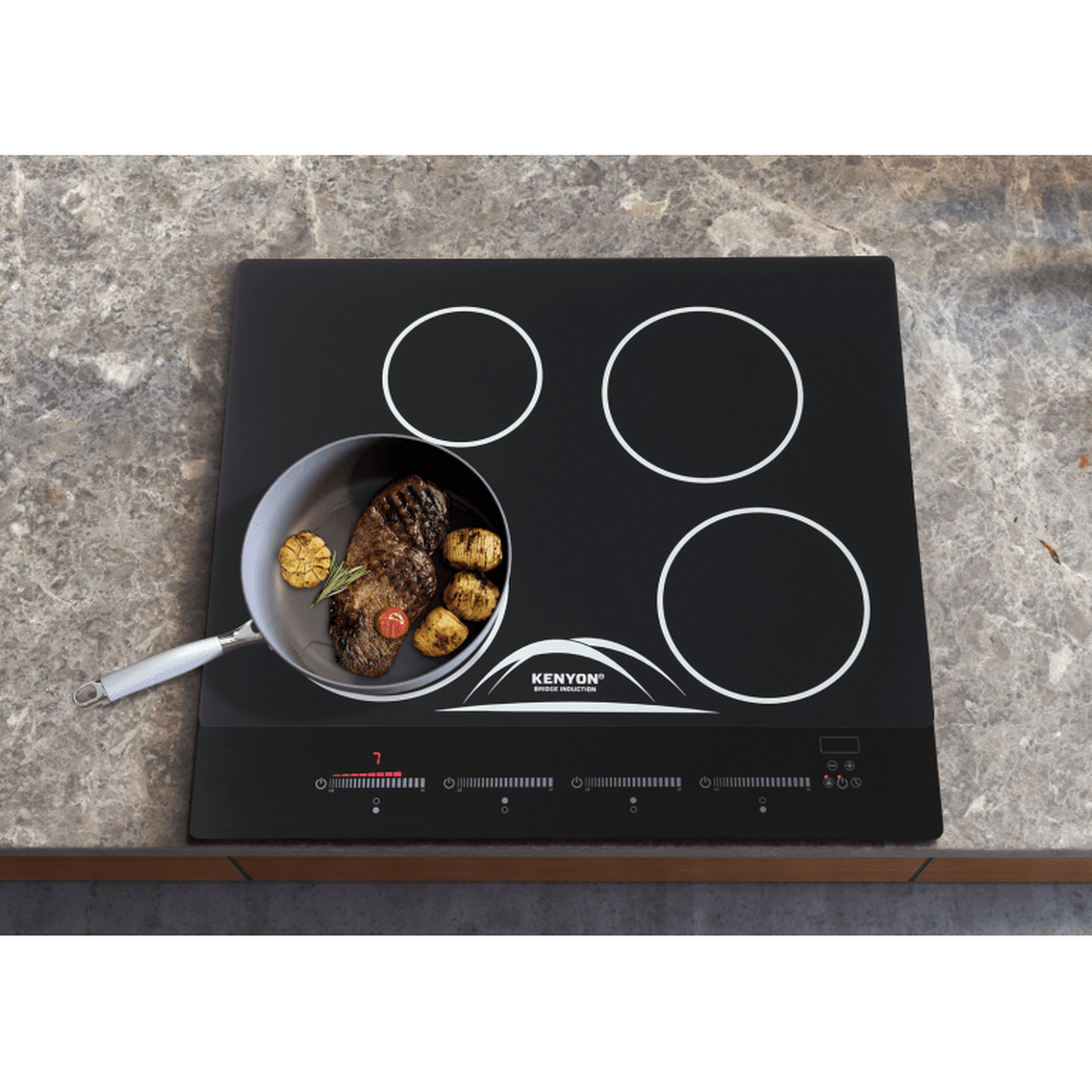 Kenyon Bridge Induction 24" Black 4-Burner 240V Electric Cooktop With SilKEN Mat