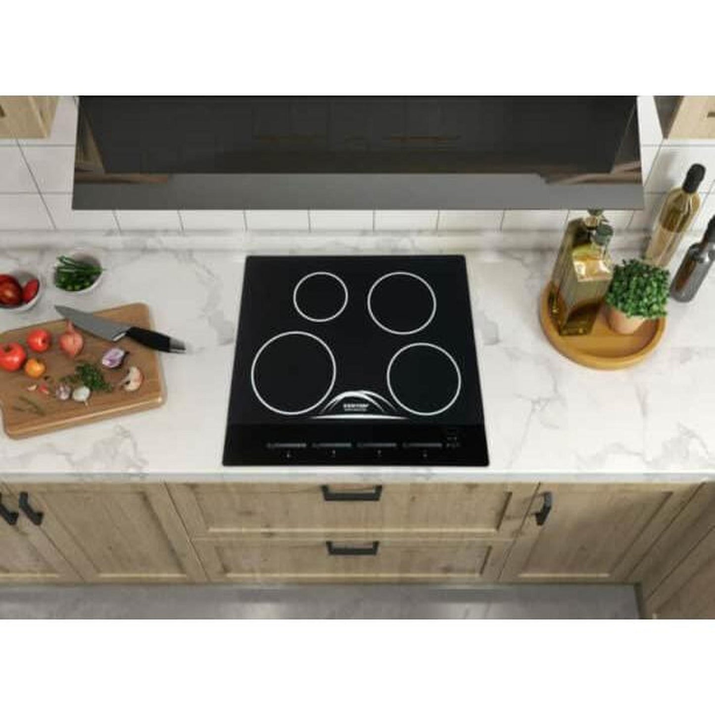 Kenyon Bridge Induction 24" Black 4-Burner 240V Electric Cooktop With SilKEN Mat