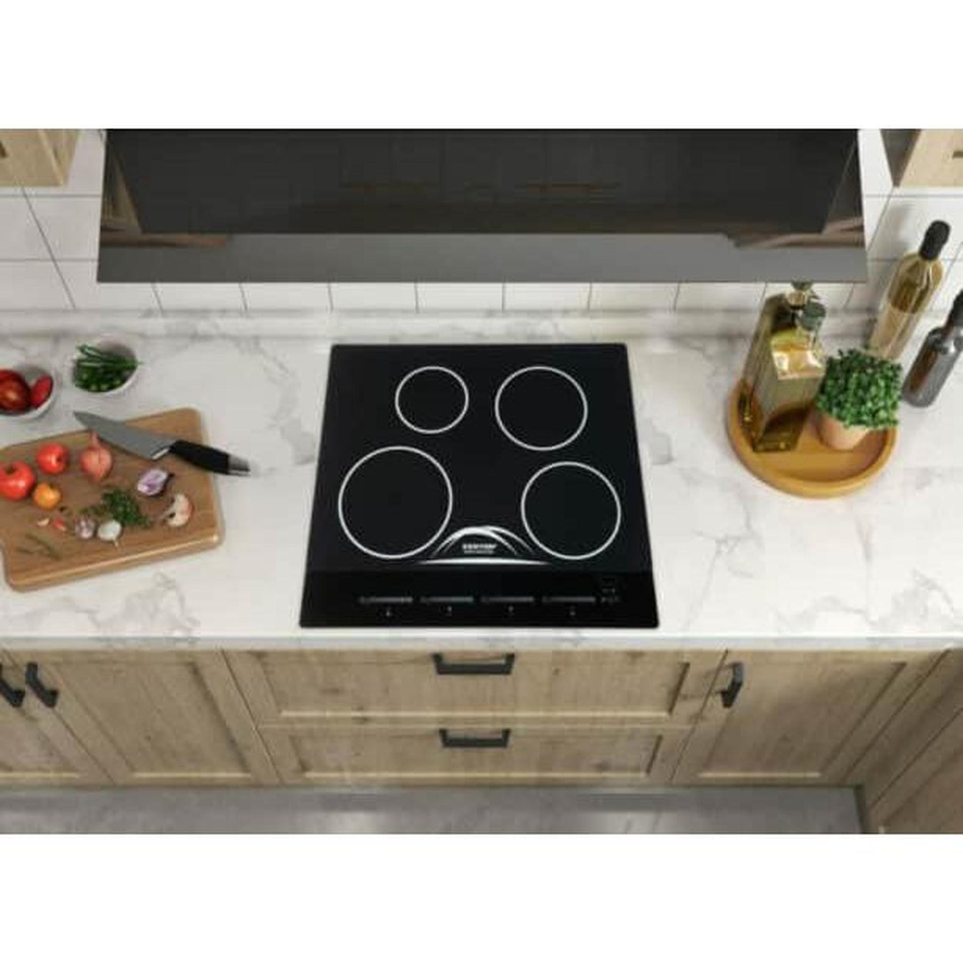 Kenyon Bridge Induction 24" Black 4-Burner 240V Electric Cooktop With SilKEN Mat