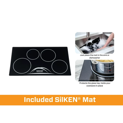 Kenyon Bridge Induction 30" Black 4-Burner 240V Electric Cooktop With SilKEN Mat