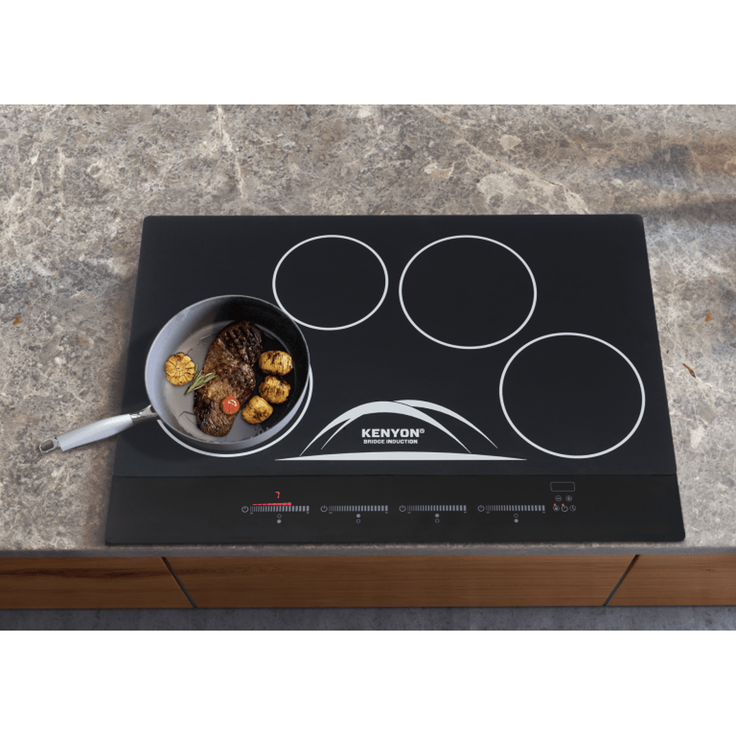 Kenyon Bridge Induction 30" Black 4-Burner 240V Electric Cooktop With SilKEN Mat