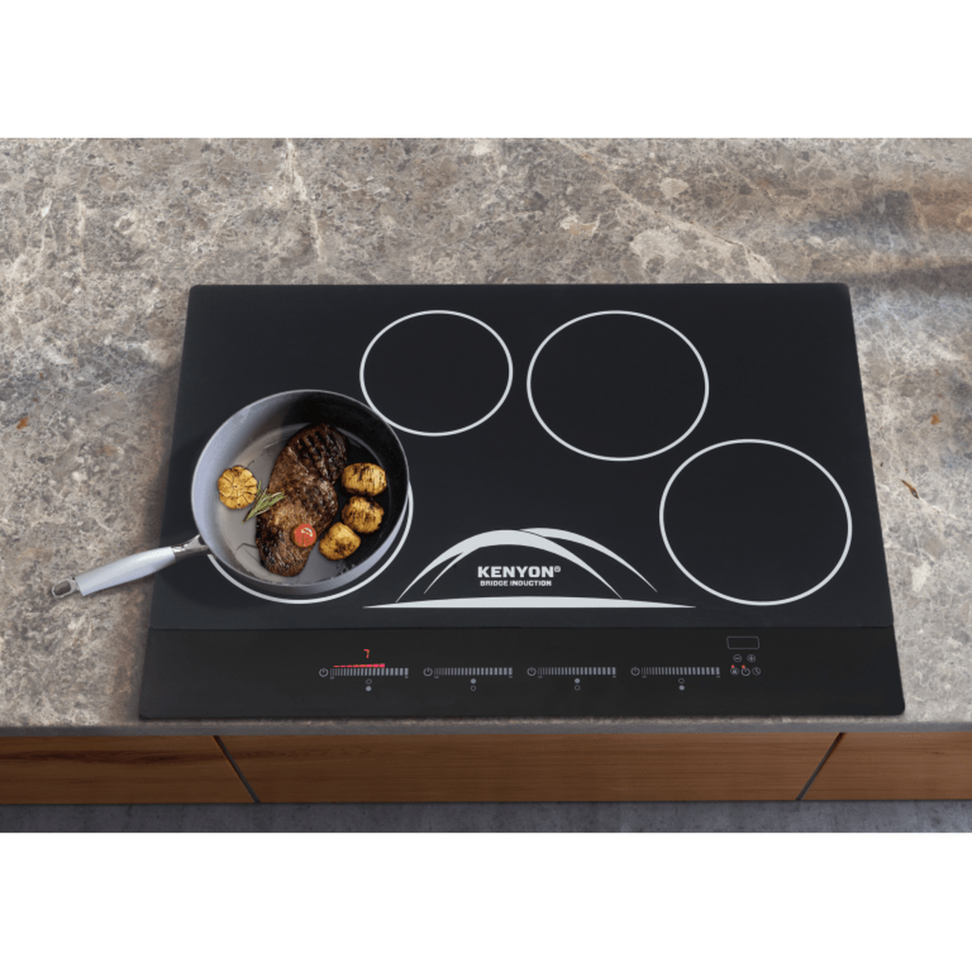 Kenyon Bridge Induction 30" Black 4-Burner 240V Electric Cooktop With SilKEN Mat