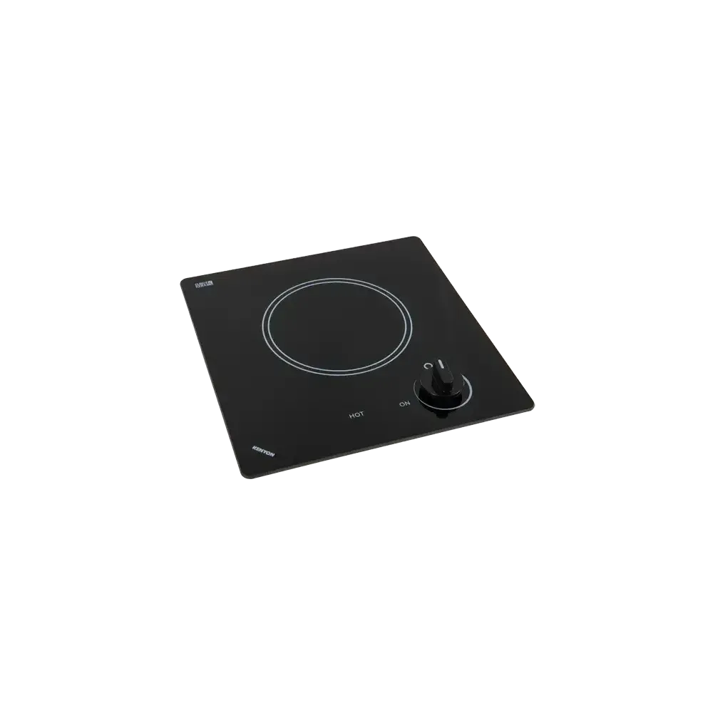 Kenyon Caribbean 12" 1-Burner Black 120V Electric Cooktop With Knob Control