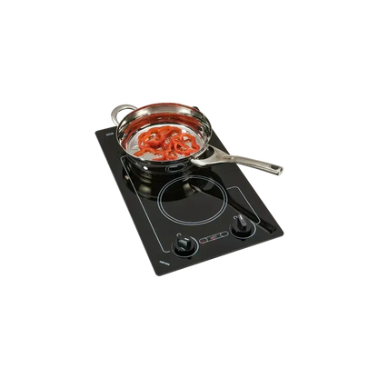 Kenyon Caribbean 21" 2-Burner Black 208V Electric Cooktop With Knob Control