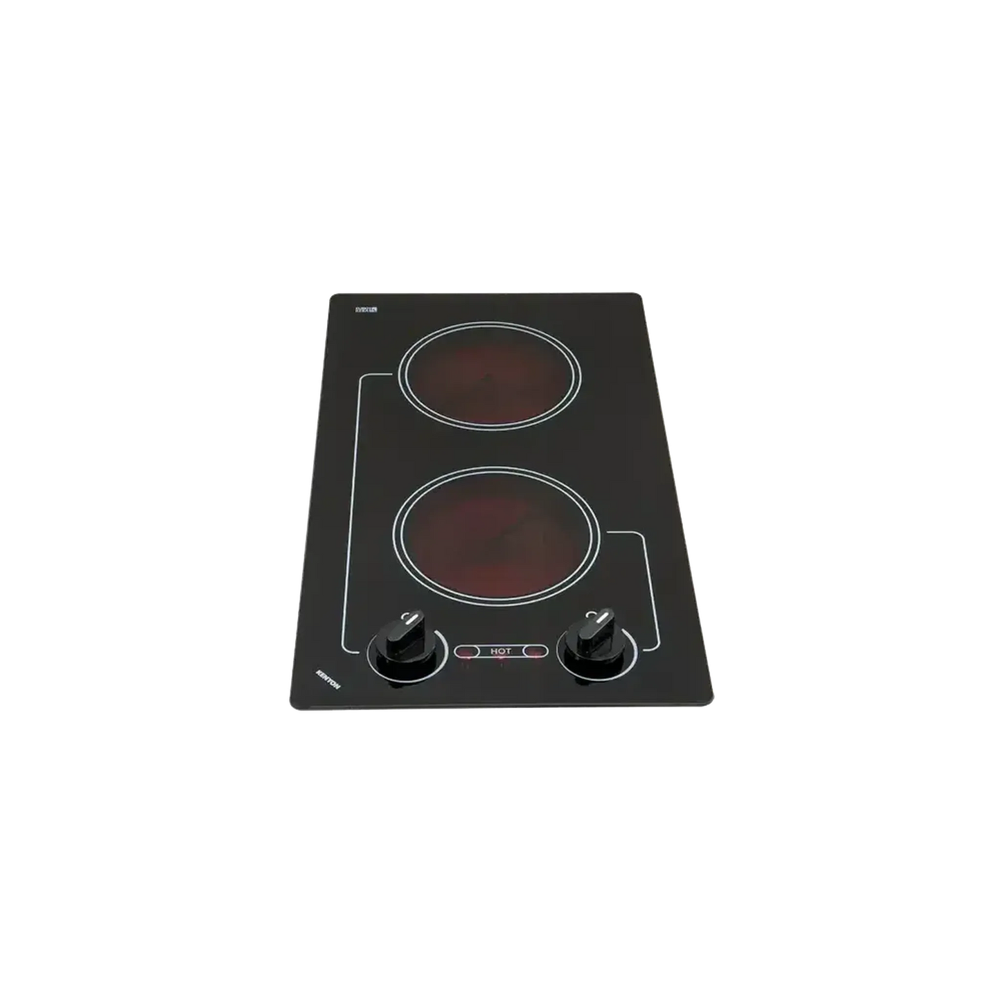 Kenyon Caribbean 21" 2-Burner Black 208V Electric Cooktop With Knob Control