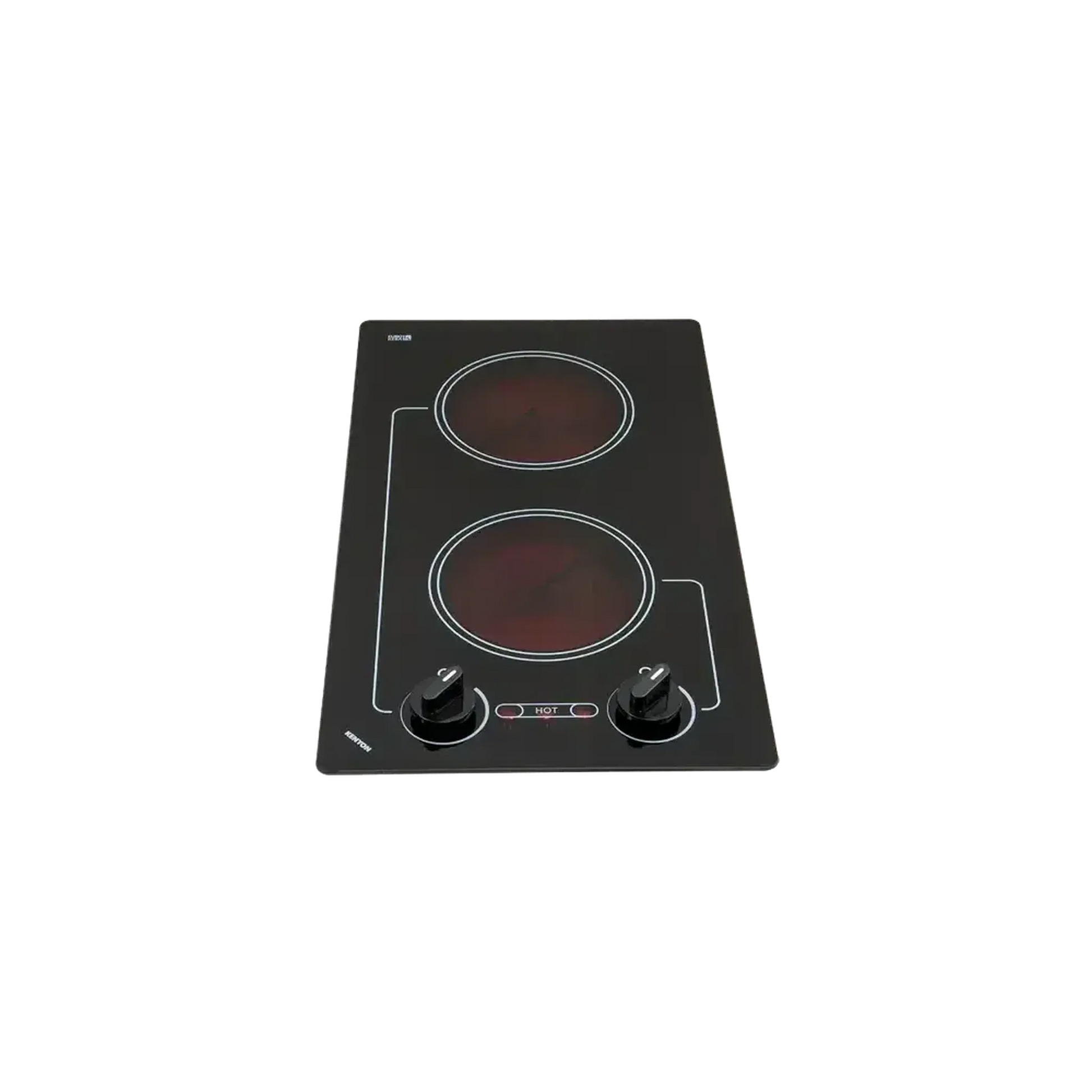 Kenyon Caribbean 21" 2-Burner Black 208V Electric Cooktop With Knob Control