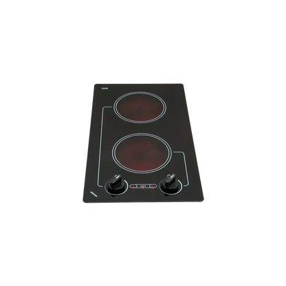 Kenyon Caribbean 21" 2-Burner Black 208V Electric Cooktop With Knob Control