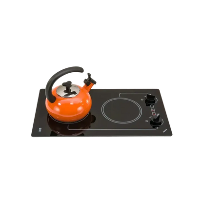 Kenyon Caribbean 21" 2-Burner Black 208V Electric Cooktop With Knob Control