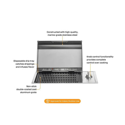 Kenyon City 40" 120V 1-Burner Freestanding Electric Grill