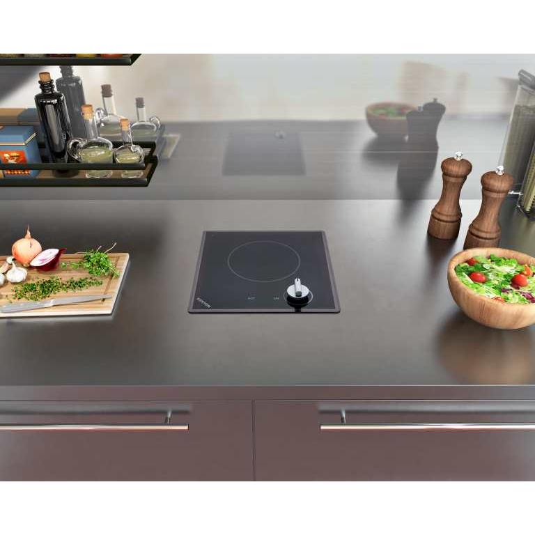 Kenyon Cortez 12" 1-Burner Black 120V Electric Cooktop With Knob Control