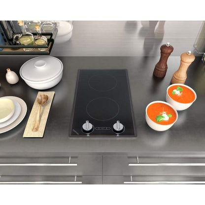 Kenyon Cortez 21" 2-Burner Black 208V Electric Cooktop With Knob Control
