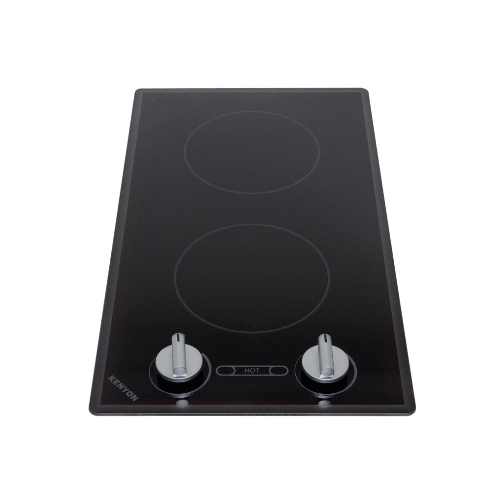 Kenyon Cortez 21" 2-Burner Black 240V Electric Cooktop With Knob Control