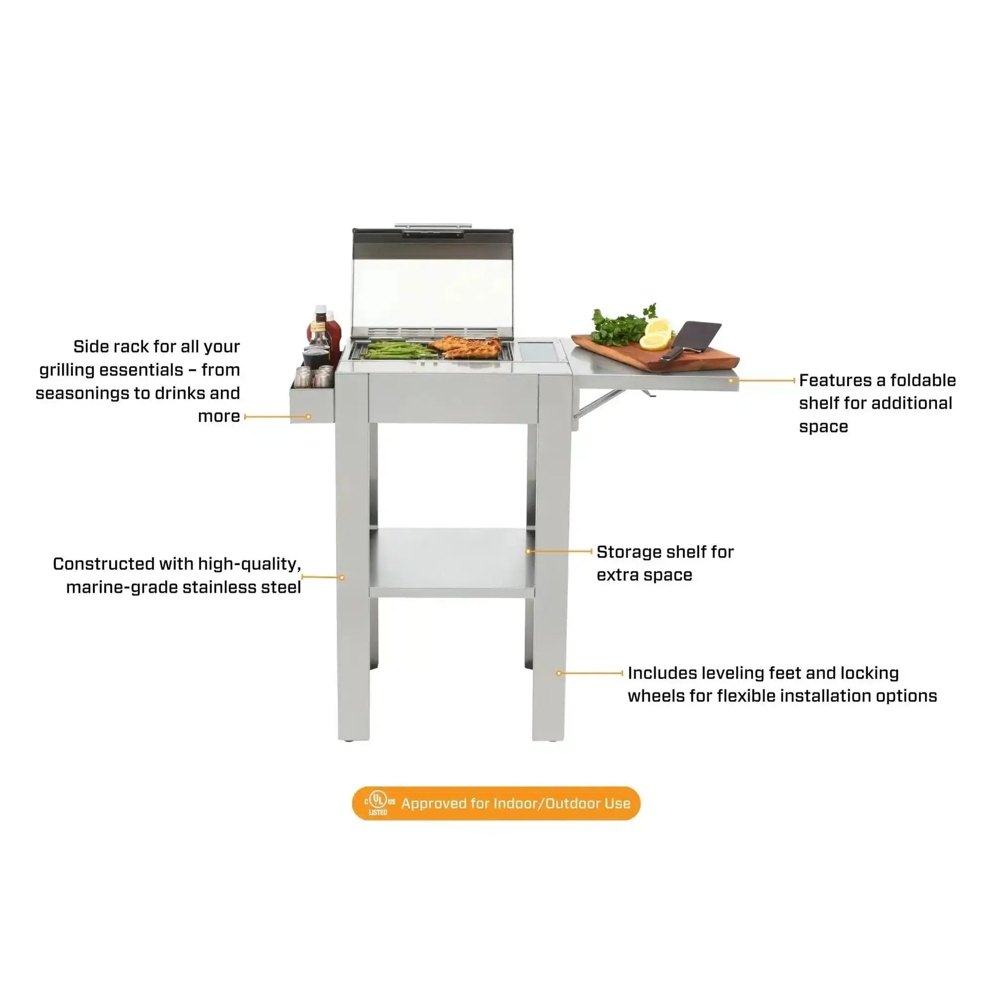 Kenyon Frontier 1-Burner 120V Touch Control Electric Grill With Stand