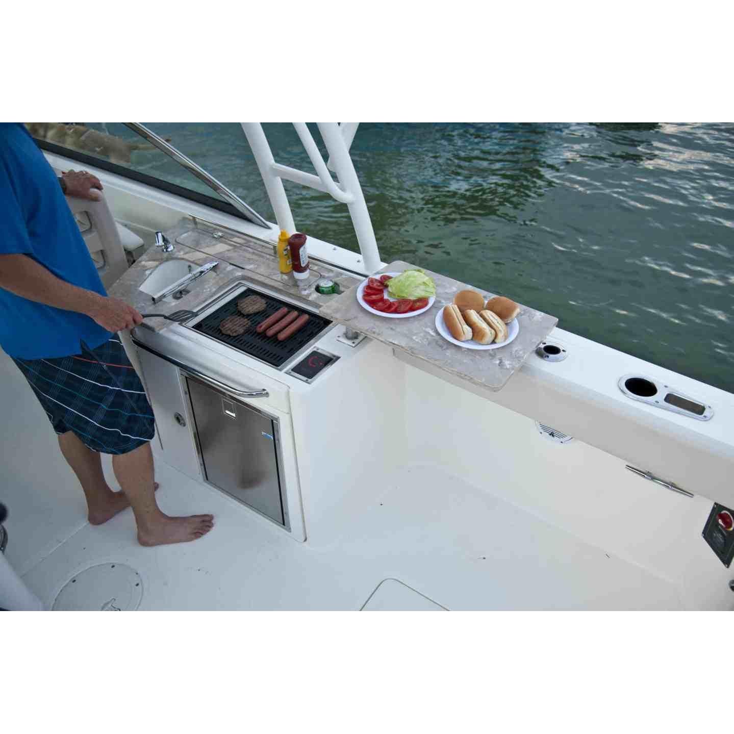 Kenyon Frontier 18" 1-Burner Built-In 120V No Lid Remote Control Electric Grill