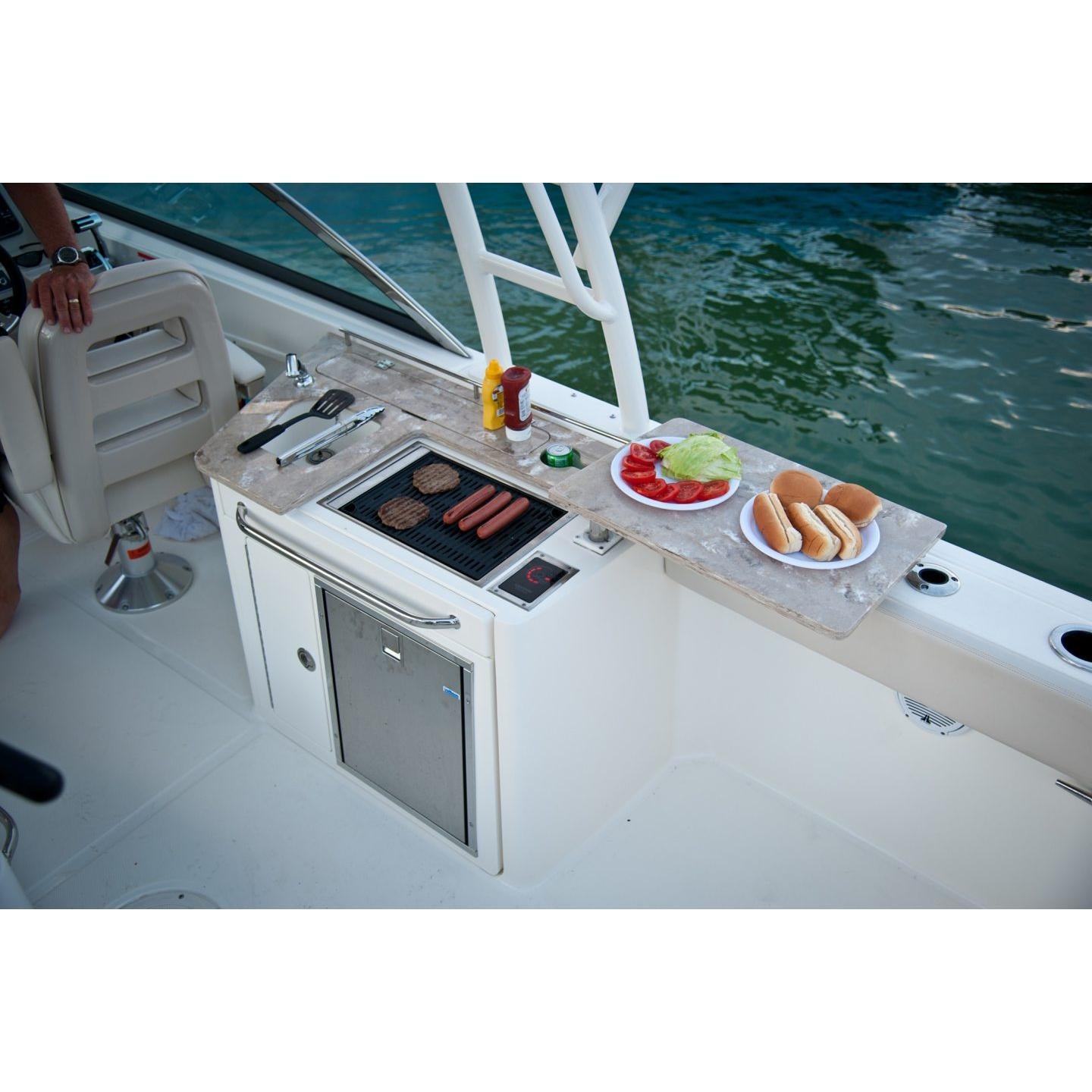 Kenyon Frontier 18" 1-Burner Built-In 120V No Lid Remote Control Electric Grill