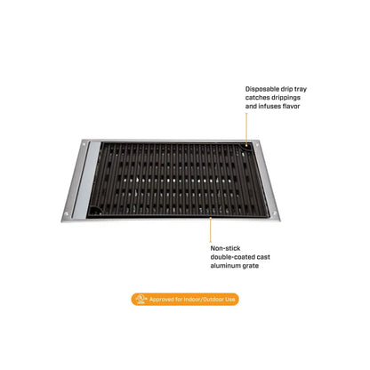 Kenyon Frontier 18" 1-Burner Built-In 120V No Lid Remote Control Electric Grill