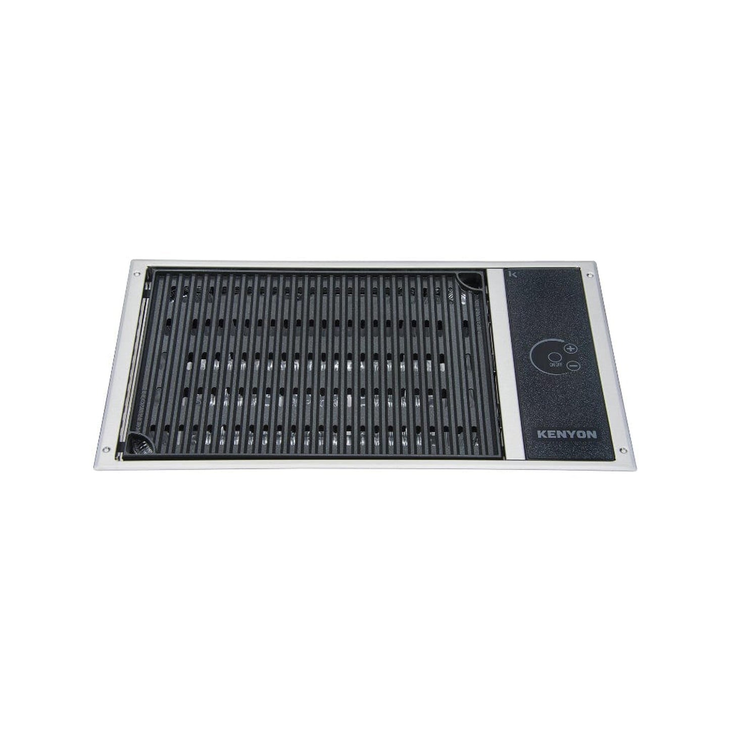 Kenyon Frontier 21" 1-Burner Built-In 120V No Lid Electric Grill With GFCI 3-Prong Cord Plug
