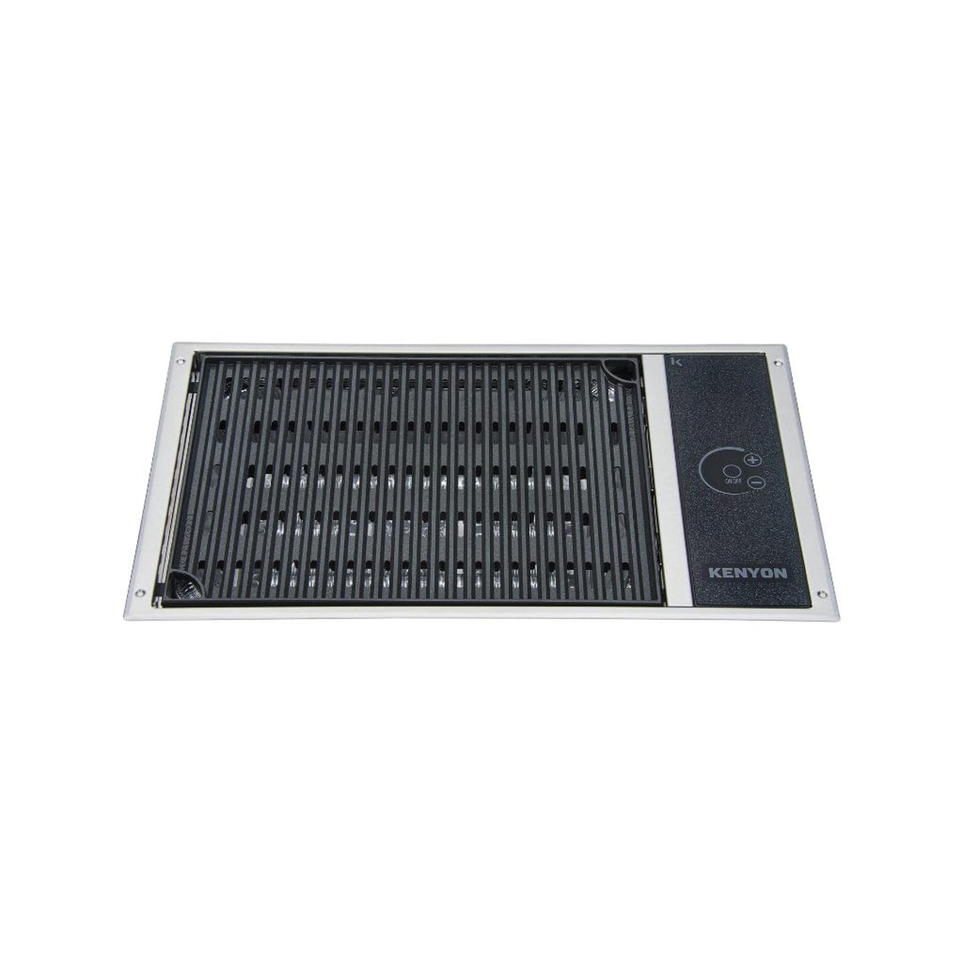Kenyon Frontier 21" 1-Burner Built-In 120V No Lid Electric Grill With GFCI 3-Prong Cord Plug